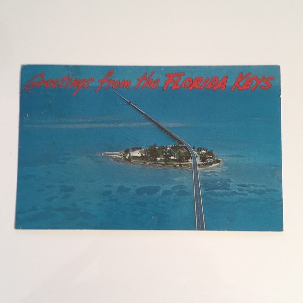 Vintage Florida Keys Postcard Postmarked 1971 - Pigeon Key